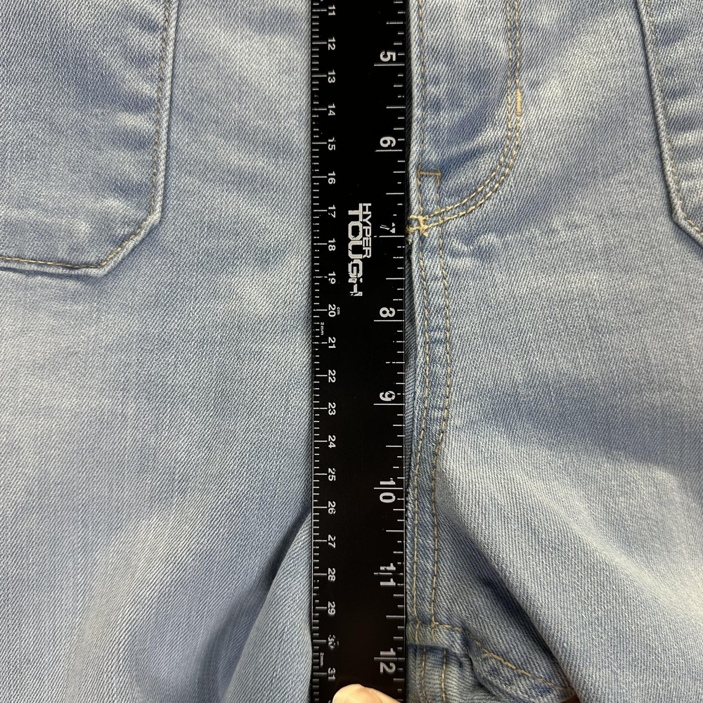 Old Navy Jeans Womens 16 Regular Light Wash Flare Crop Mid Rise Stretch Denim - Picture 7 of 14